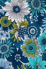 Product shot of the Life Is Beautiful Wrap Maxi Dress in colour Bluefleur (Blue), detail