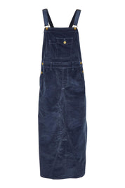 Product shot of the Overall Happiness Cord Dress in colour Frenchnavy (Blue), from the front