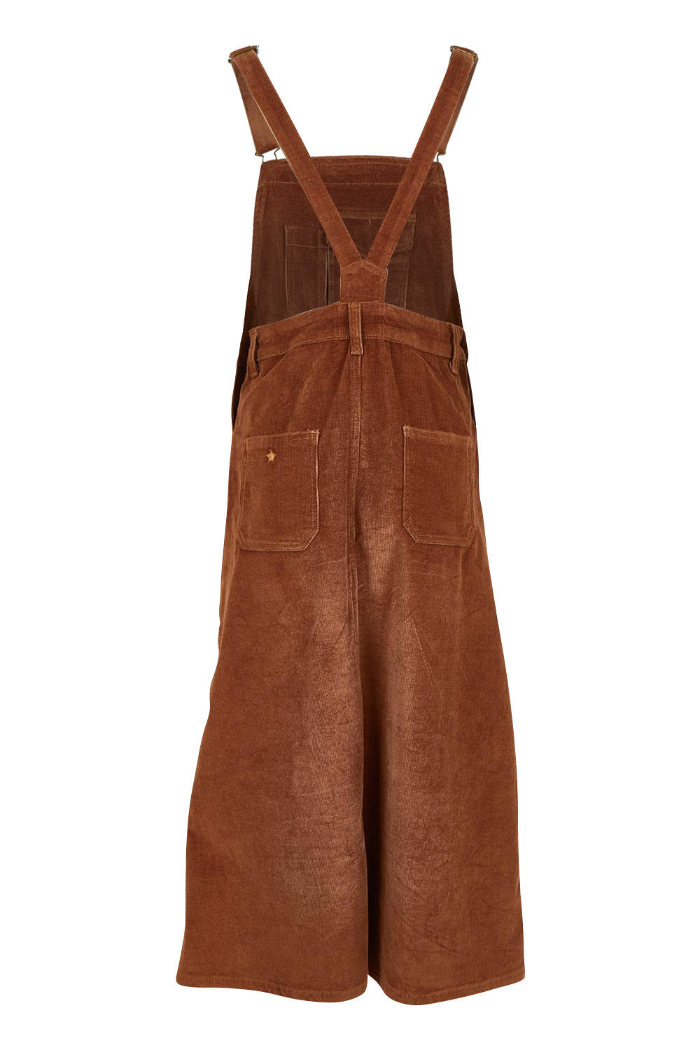 Preloved Overall Happiness Cord Dress - Latte