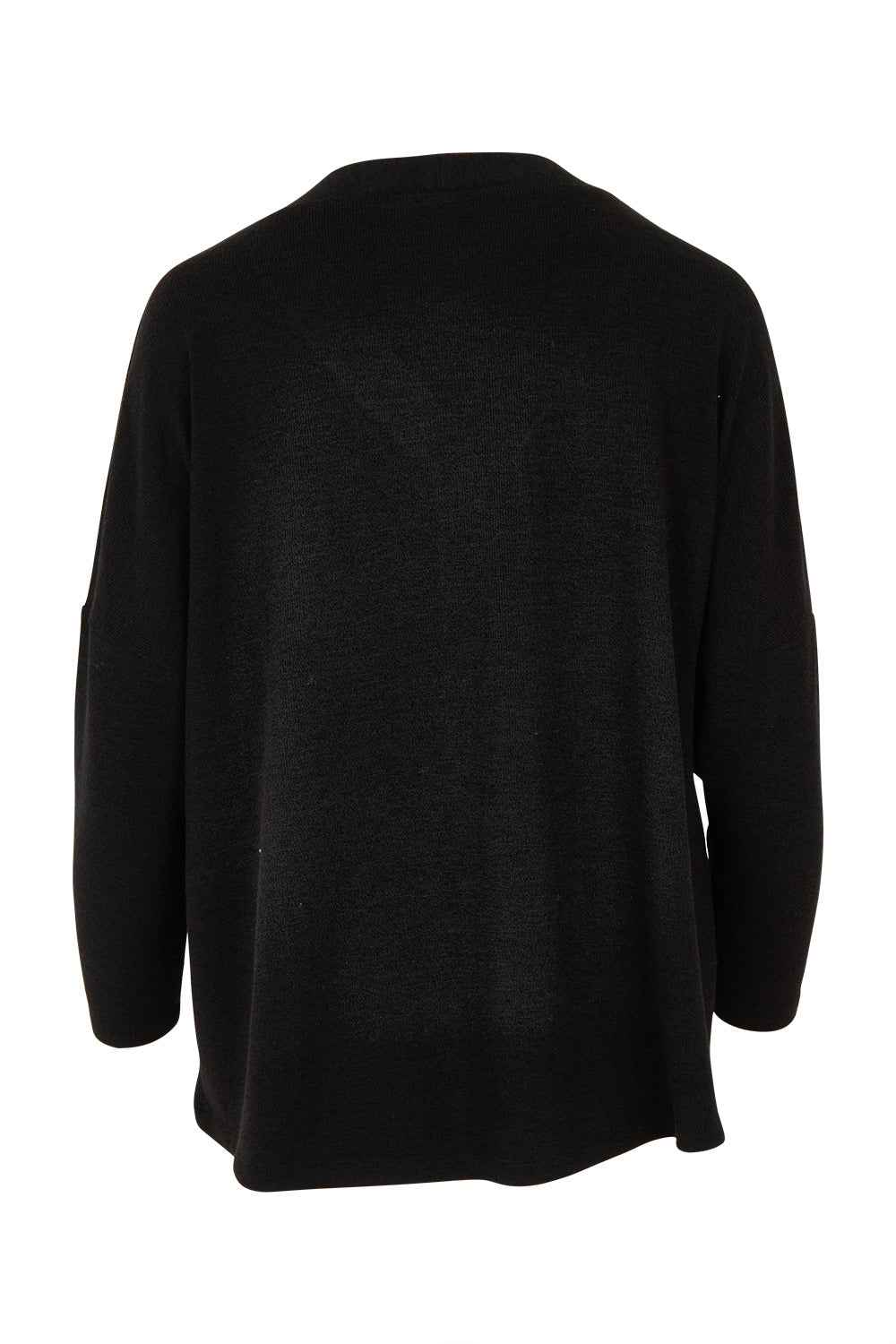 Product shot of the My Boyfriends Slouch Cardi in colour Black (Black), from the back