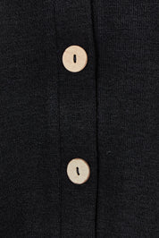 Product shot of the My Boyfriends Slouch Cardi in colour Black (Black), detail
