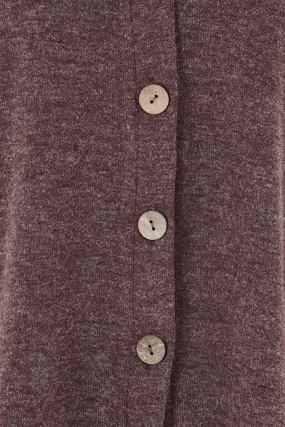 Product shot of the My Boyfriends Slouch Cardi in colour Cocoa, detail