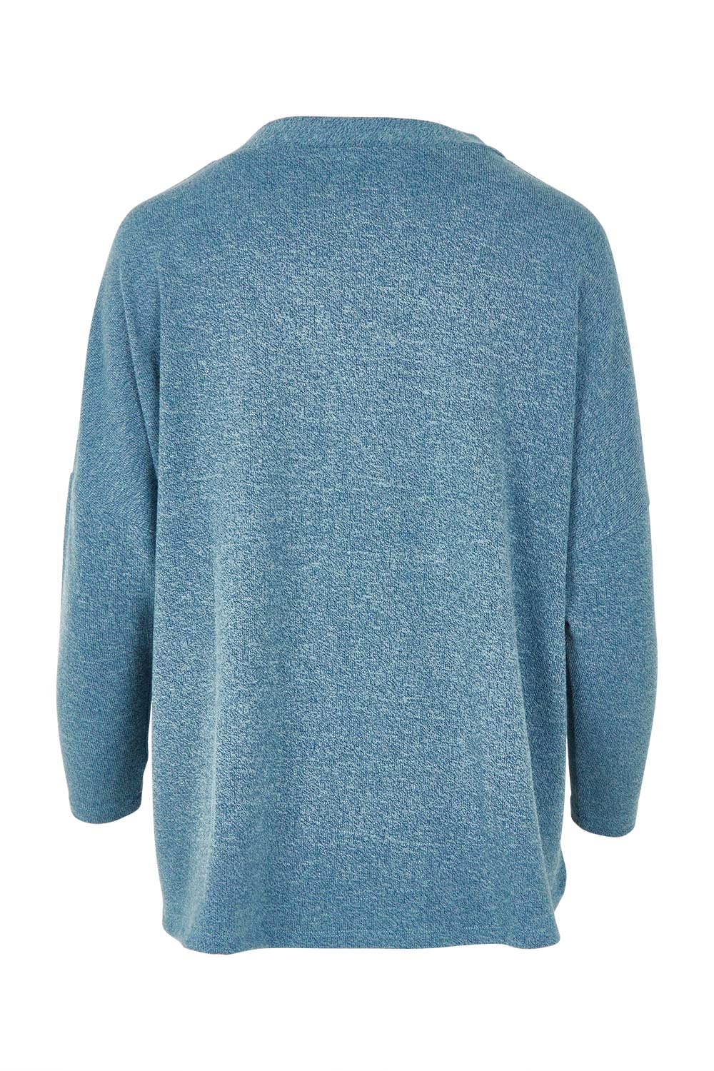 Product shot of the My Boyfriends Slouch Cardi in colour Denim (Blue), from the back
