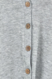 Product shot of the My Boyfriends Slouch Cardi in colour Marlgrey (Grey), detail
