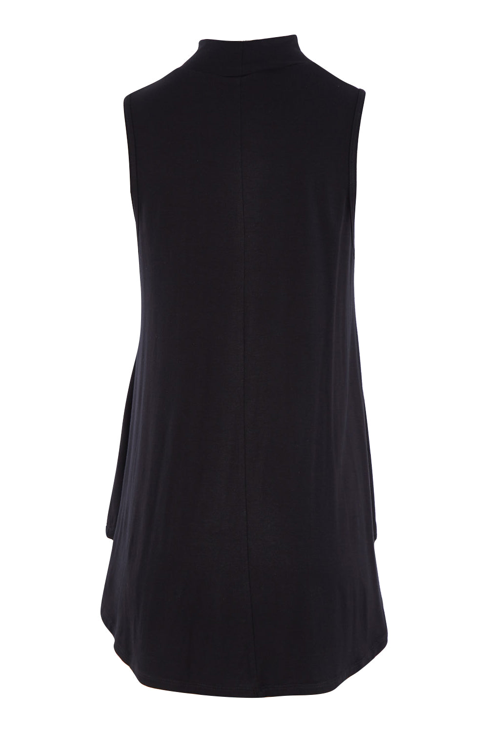 Product shot of the Softly Swinging Bamboo Singlet in colour Black (Black), from the back