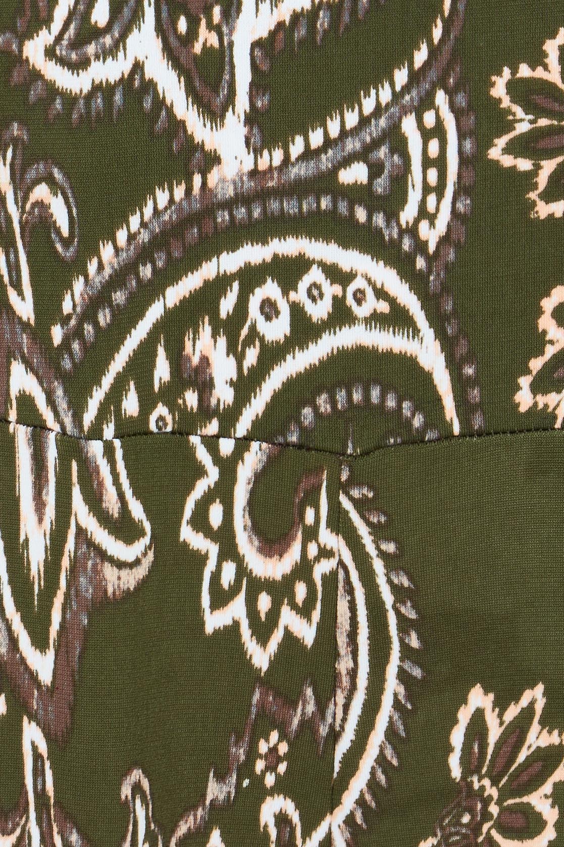 Product shot of the Good Vibes Balloon Hem Pants in colour Greenpais (Green), detail