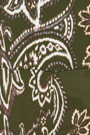 Product shot of the Good Vibes Balloon Hem Pants in colour Greenpais (Green), detail