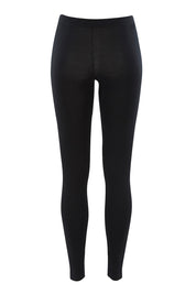 Product shot of the Softly Swinging Bamboo Leggings in colour Black (Black), from the back
