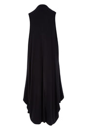 Product shot of the Softly Swinging Bamboo Vest in colour Black (Black), from the back
