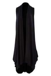 Product shot of the Softly Swinging Bamboo Vest in colour Black (Black), from the front