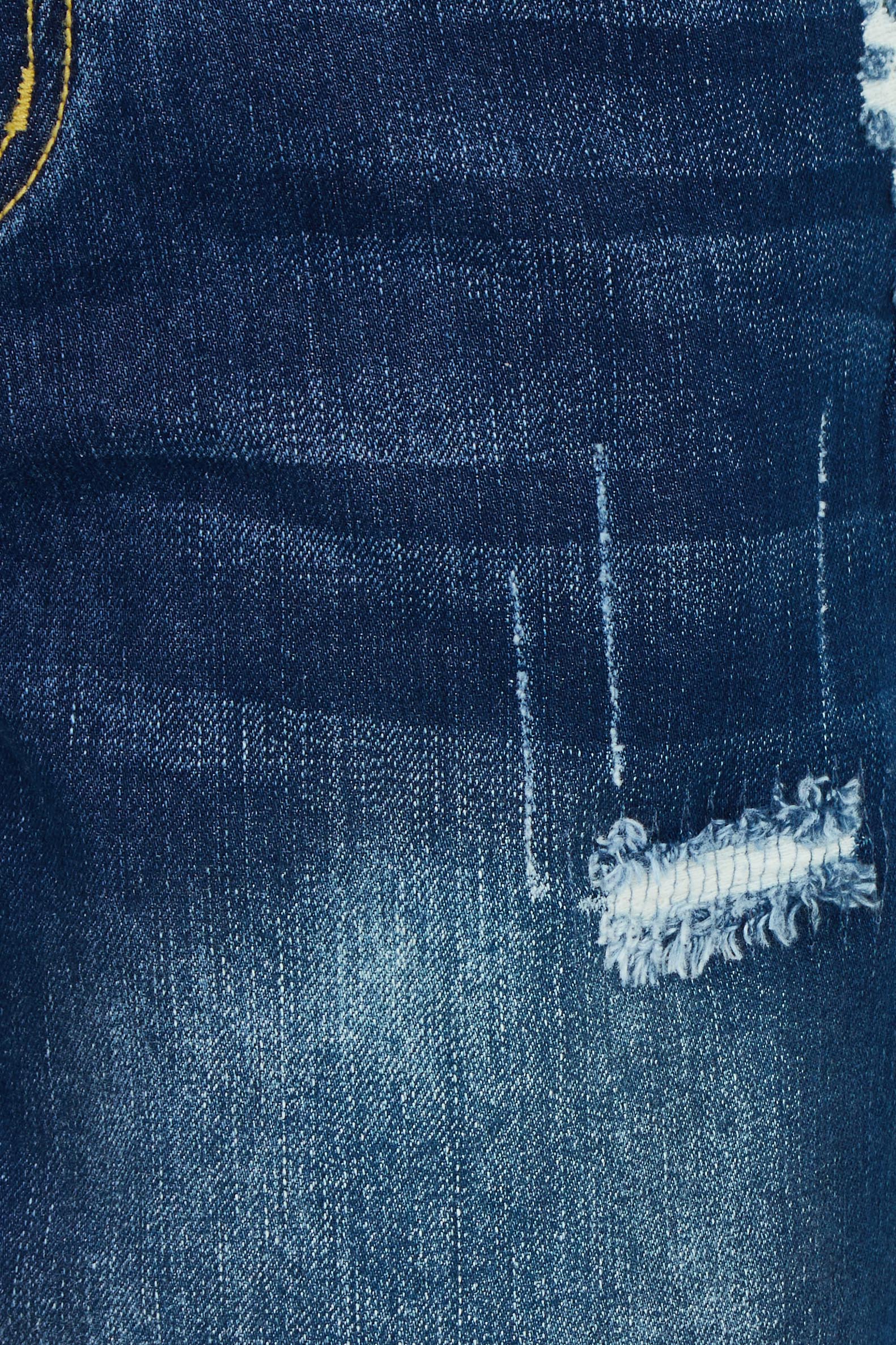 Product shot of the Youre Always There For Me Boyfriend Shorts in colour Darkdenim (Blue), detail