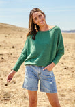 Youre Always There For Me Boyfriend Shorts - Denim