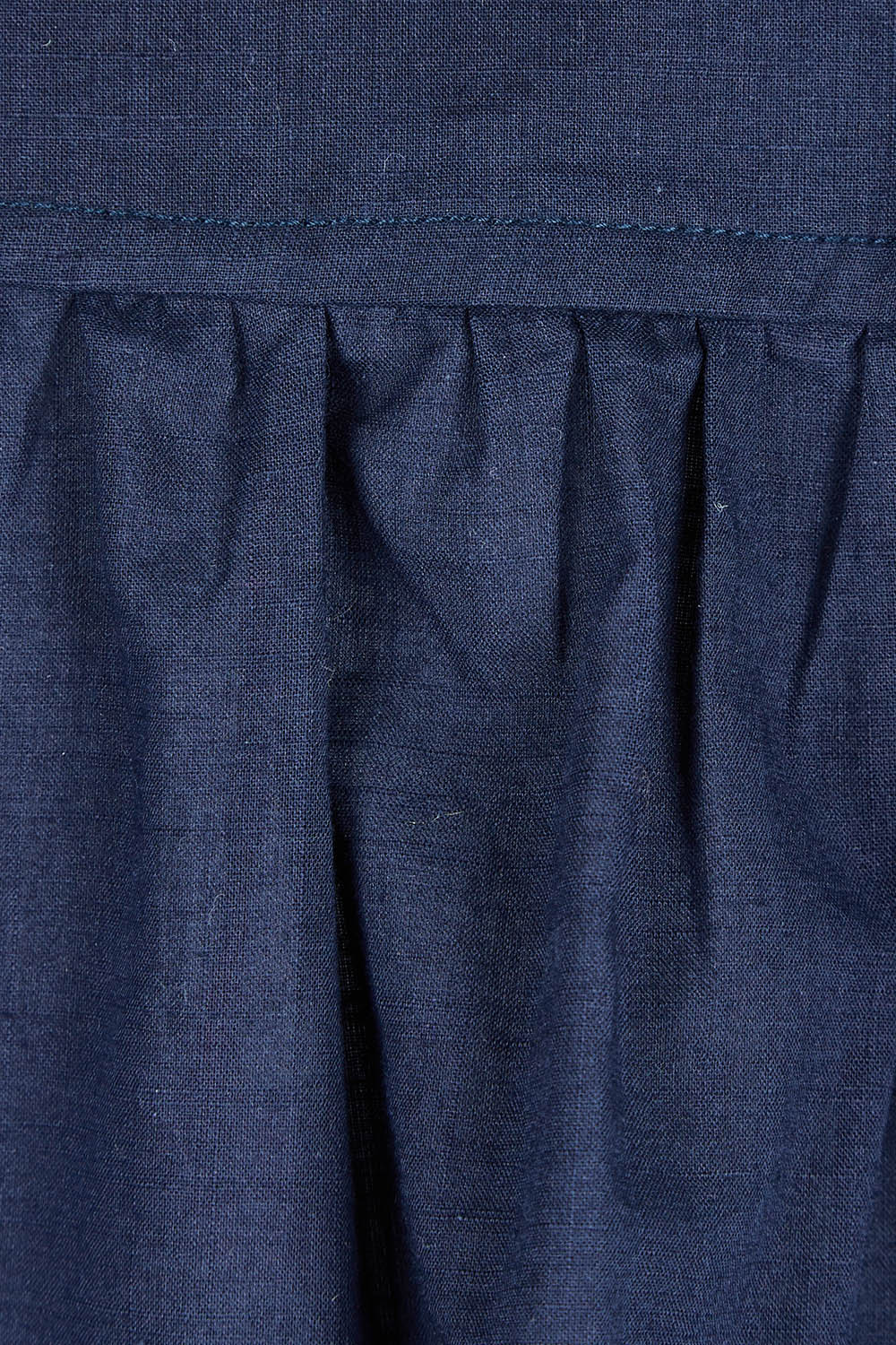 Product shot of the Freya Top in colour Navy (Blue), detail