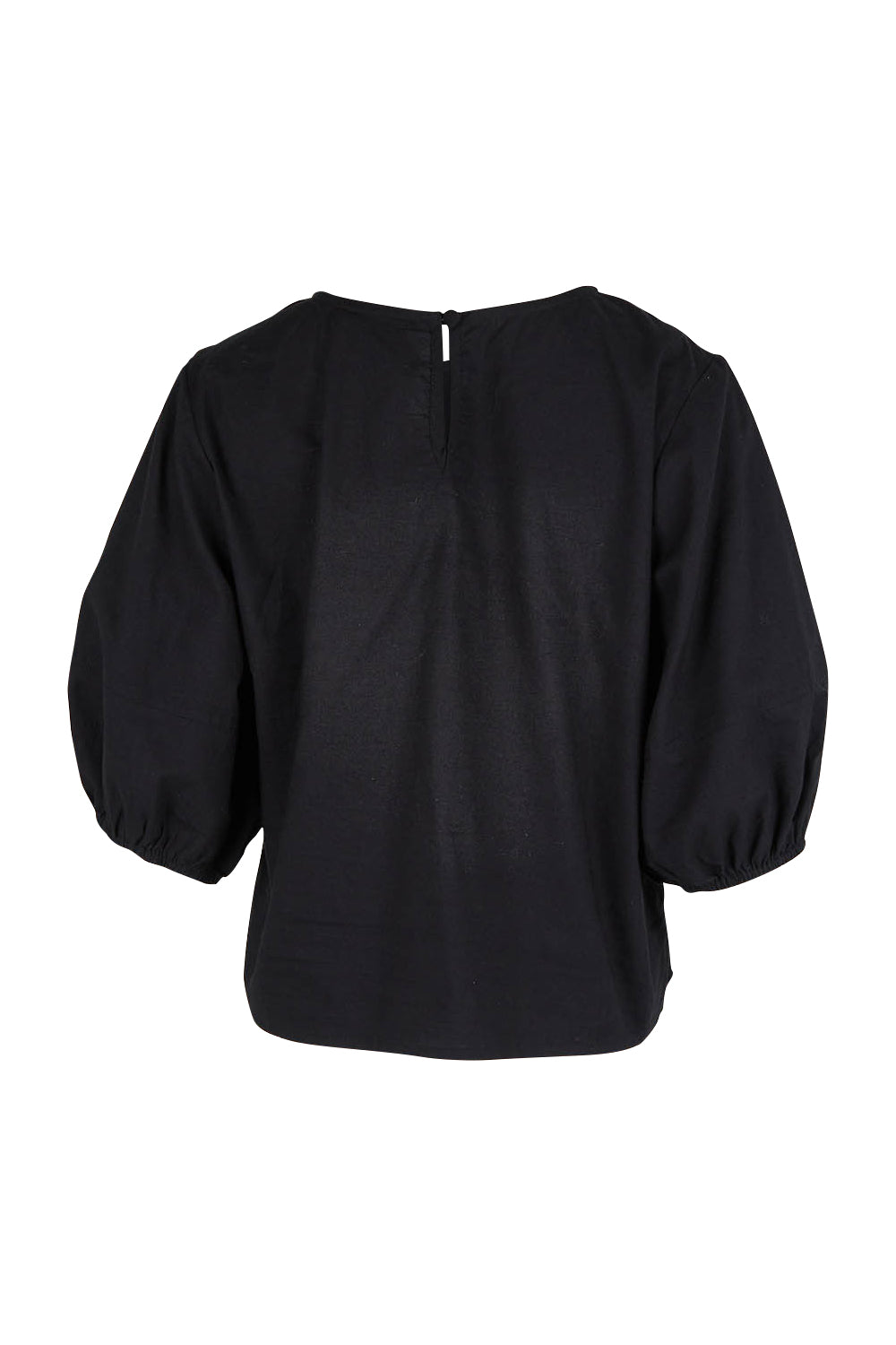Product shot of the Ava Top in colour Black (Black), from the back
