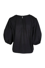 Product shot of the Ava Top in colour Black (Black), from the back