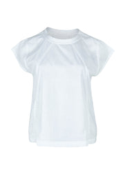Product shot of the Leaf Cotton Top in colour White (White), from the front