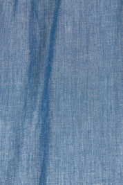 Product shot of the Bliss Top in colour Chambray (Blue), detail