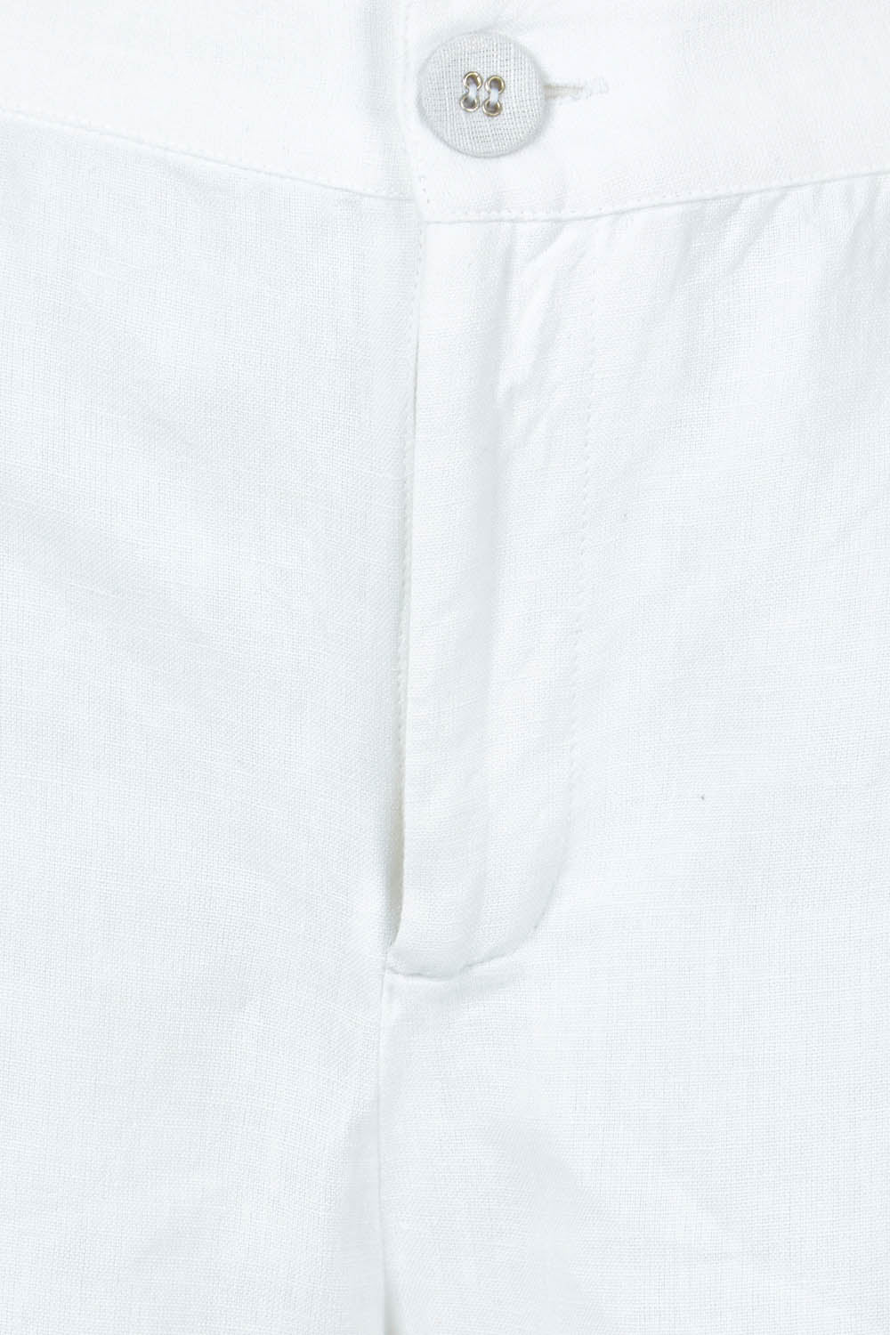 Product shot of the Jedda Linen Cotton Pant in colour White (White), detail