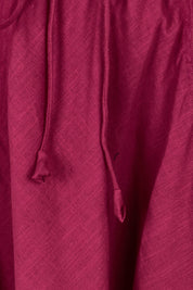 Product shot of the Guru Cotton Skirt in colour Magenta (Purple), detail