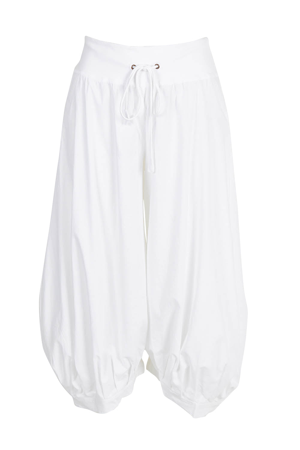 Product shot of the Guru Pant in colour White (White), from the front