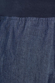 Product shot of the Ria Denim Pant in colour Darkdenim (Blue), detail