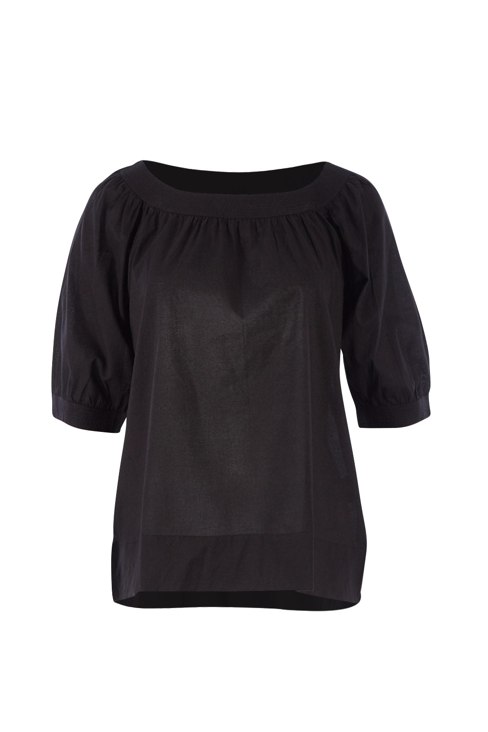 Product shot of the Bliss Top in colour Black (Black), from the front