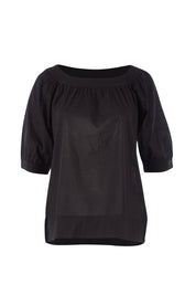 Product shot of the Bliss Top in colour Black (Black), from the front