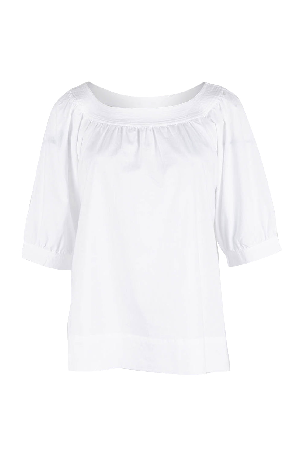 Product shot of the Bliss Top in colour White (White), from the front