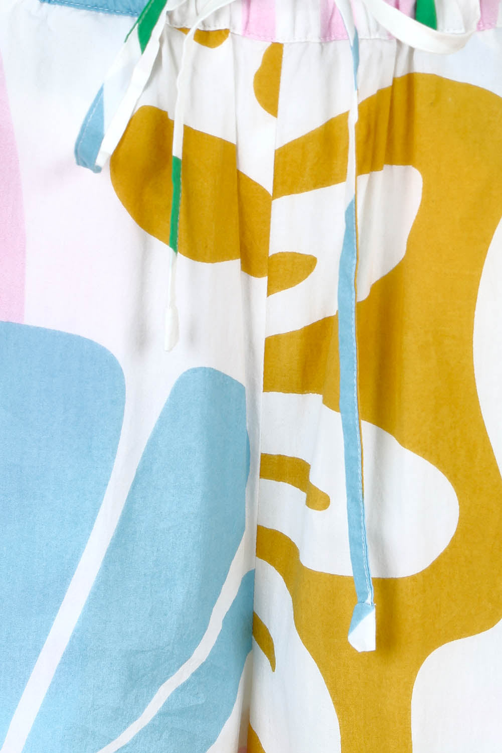 Product shot of the Harper Cotton Pant in colour Sachi (Pink), detail