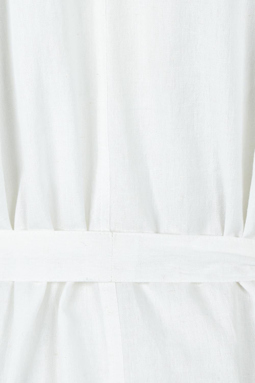 Product shot of the Livy Cotton Dress in colour White (White), detail