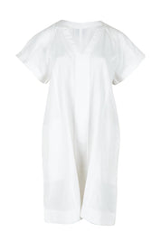 Product shot of the Livy Cotton Dress in colour White (White), detail