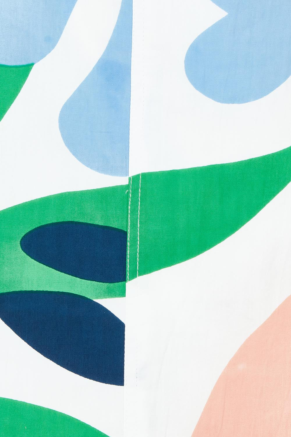 Product shot of the Aria Cotton Dress in colour Sorrento, detail
