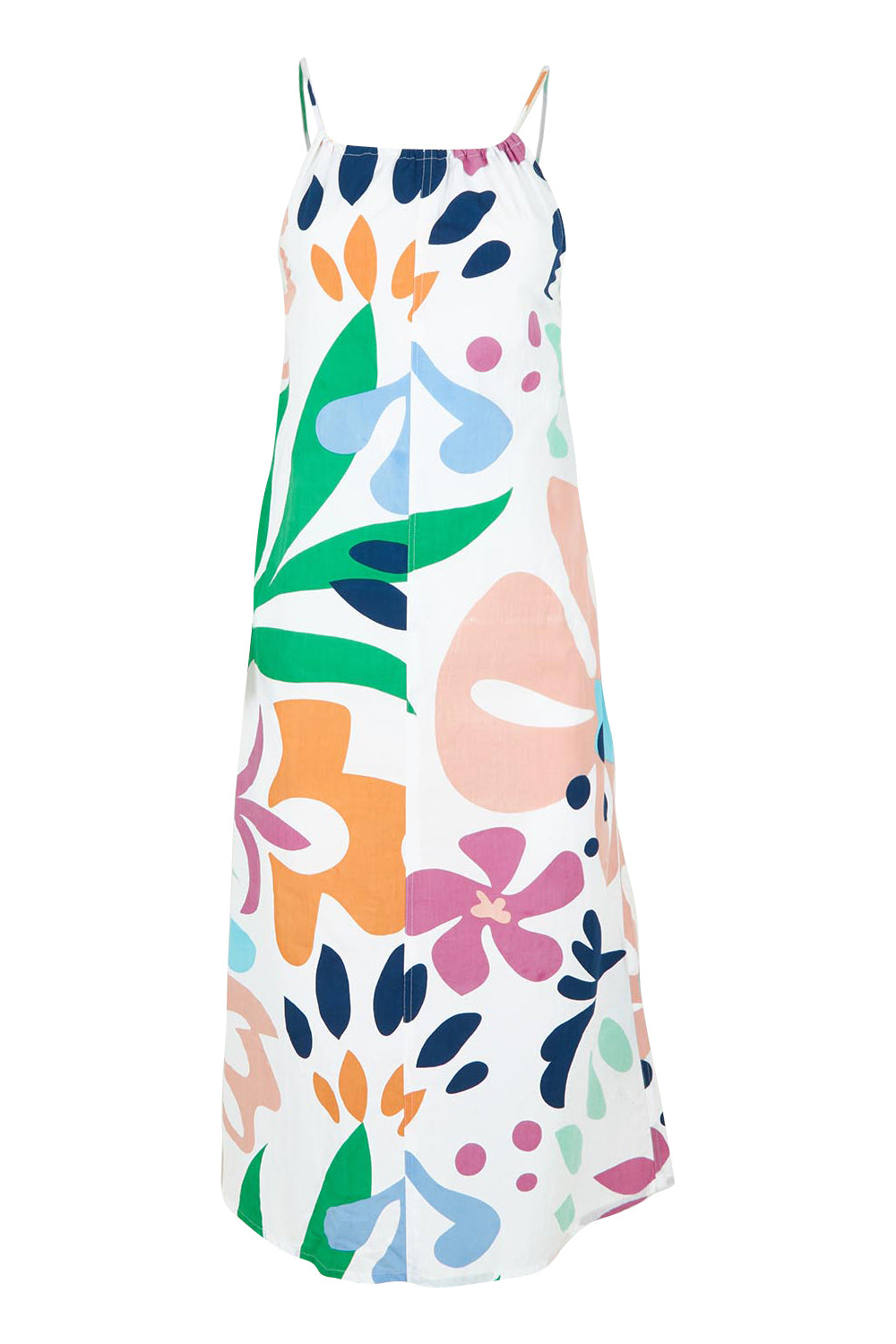 Product shot of the Aria Cotton Dress in colour Sorrento, from the front