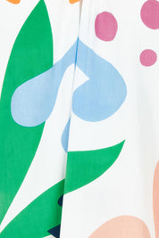 Product shot of the Etta Cotton Dress in colour Sorrento, detail