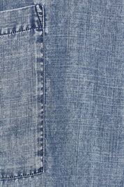 Product shot of the Mina Lyocell Dress in colour Comoda (Blue), detail