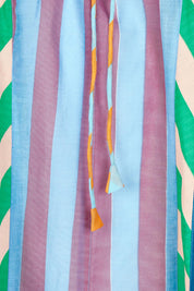 Product shot of the Lucia Cotton Dress in colour Capris, detail