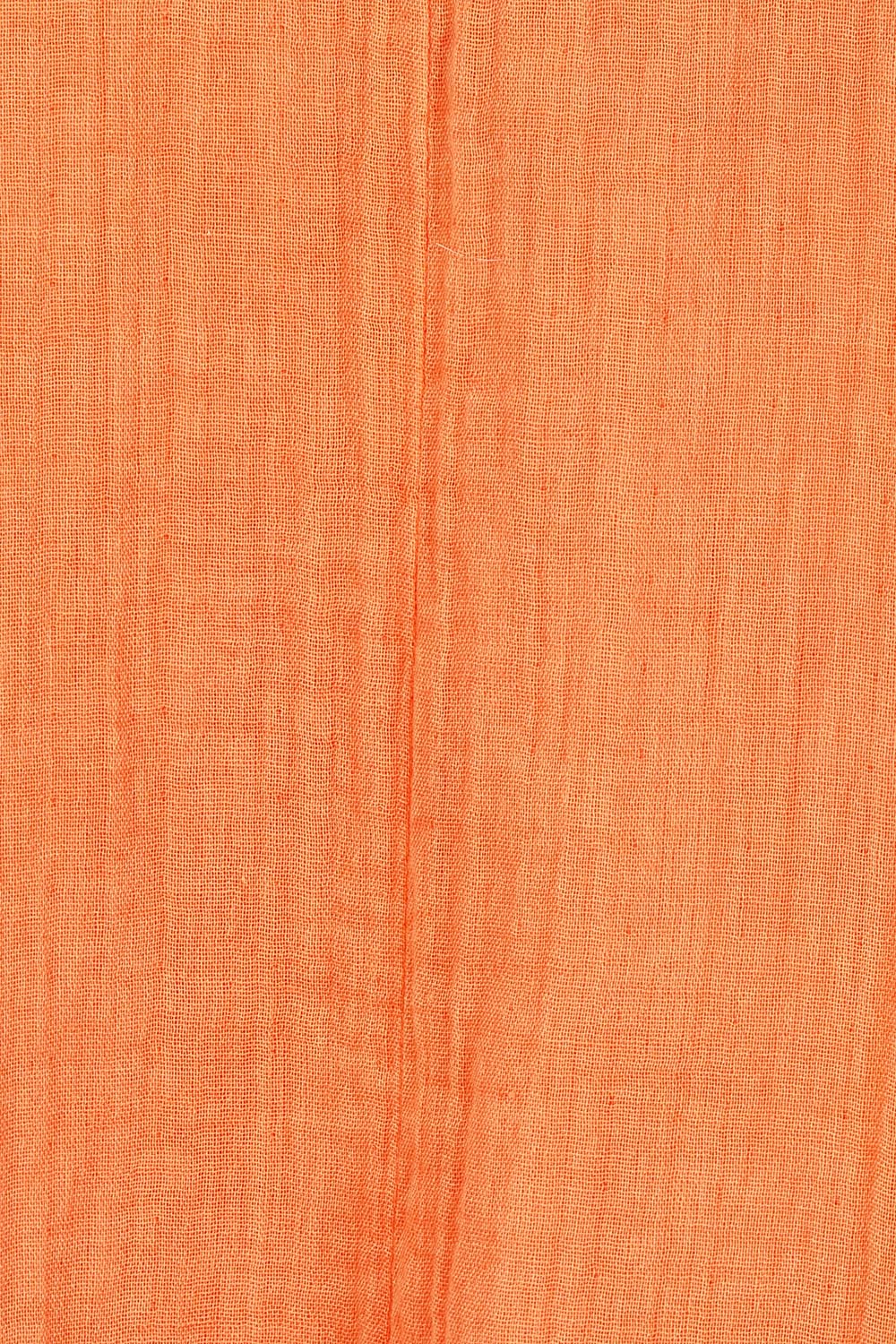 Product shot of the Arena Cotton Dress in colour Tangerine, detail
