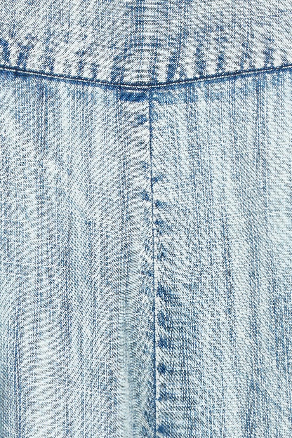 Product shot of the Zetta Lyocell Pant in colour Comoda (Blue), detail