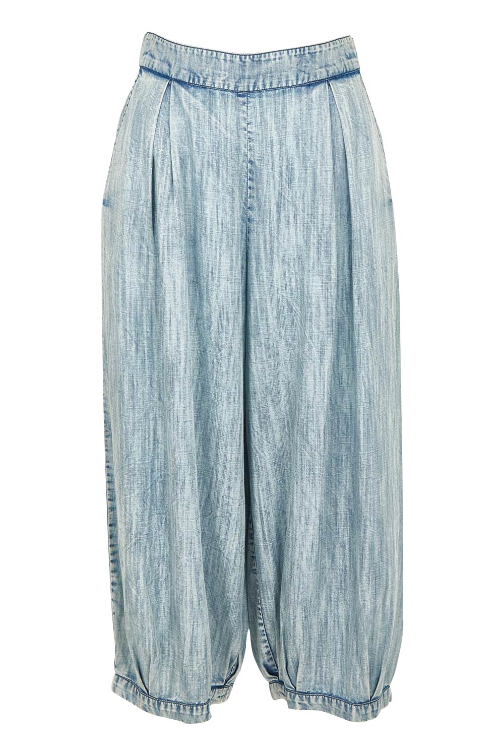 Product shot of the Zetta Lyocell Pant in colour Comoda (Blue), from the front