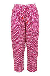 Product shot of the Kelsey Cotton Pant in colour Naples (Pink), from the front