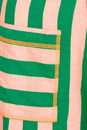 Product shot of the Sana Cotton Pant in colour Capri (Green), detail
