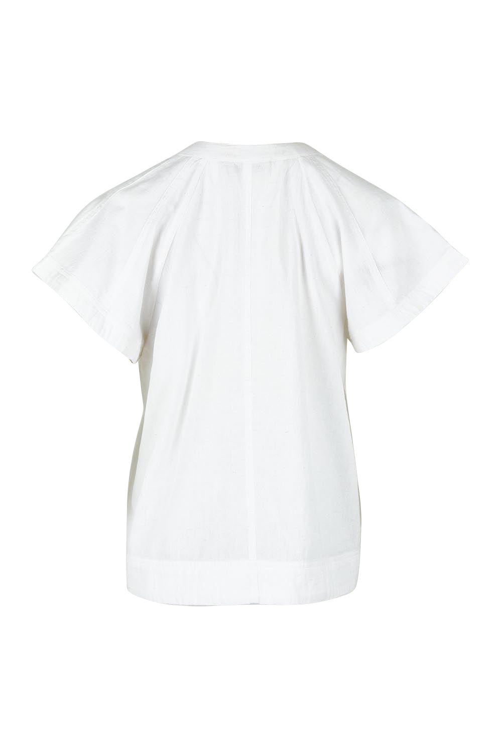 Product shot of the Livy Cotton Top in colour White (White), from the back