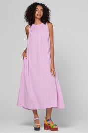 Model Genericm wearing size sample of the Oceano Dress – Sorbet in colour Sorbet, from the front