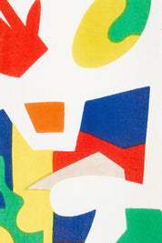 Product shot of the Harper Dress – Shapes in colour Shapes, showing detail