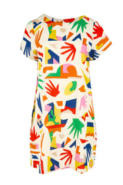 Product shot of the Harper Dress – Shapes in colour Shapes, from the front