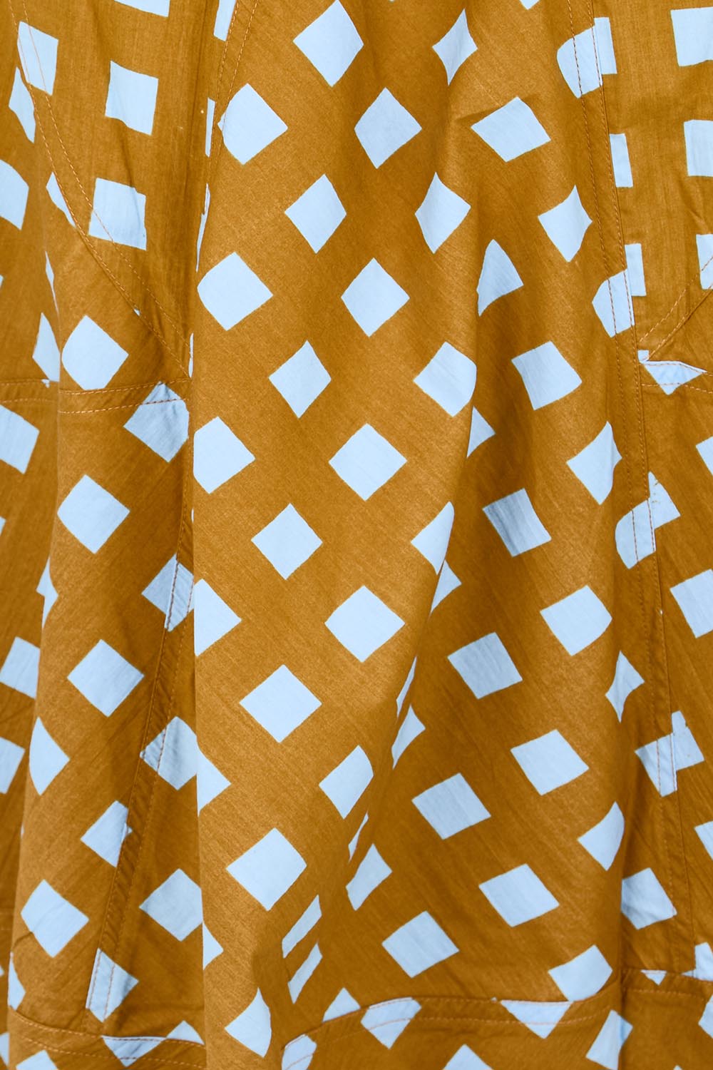 Product shot of the Guru Skirt – Geocheck in colour Geocheck, showing detail