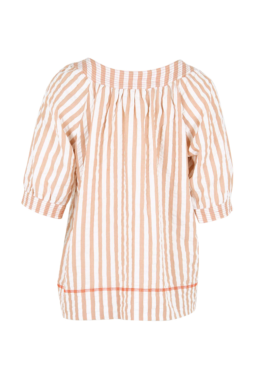 Product shot of the Bliss Top – Sandy in colour Sandy, from the back