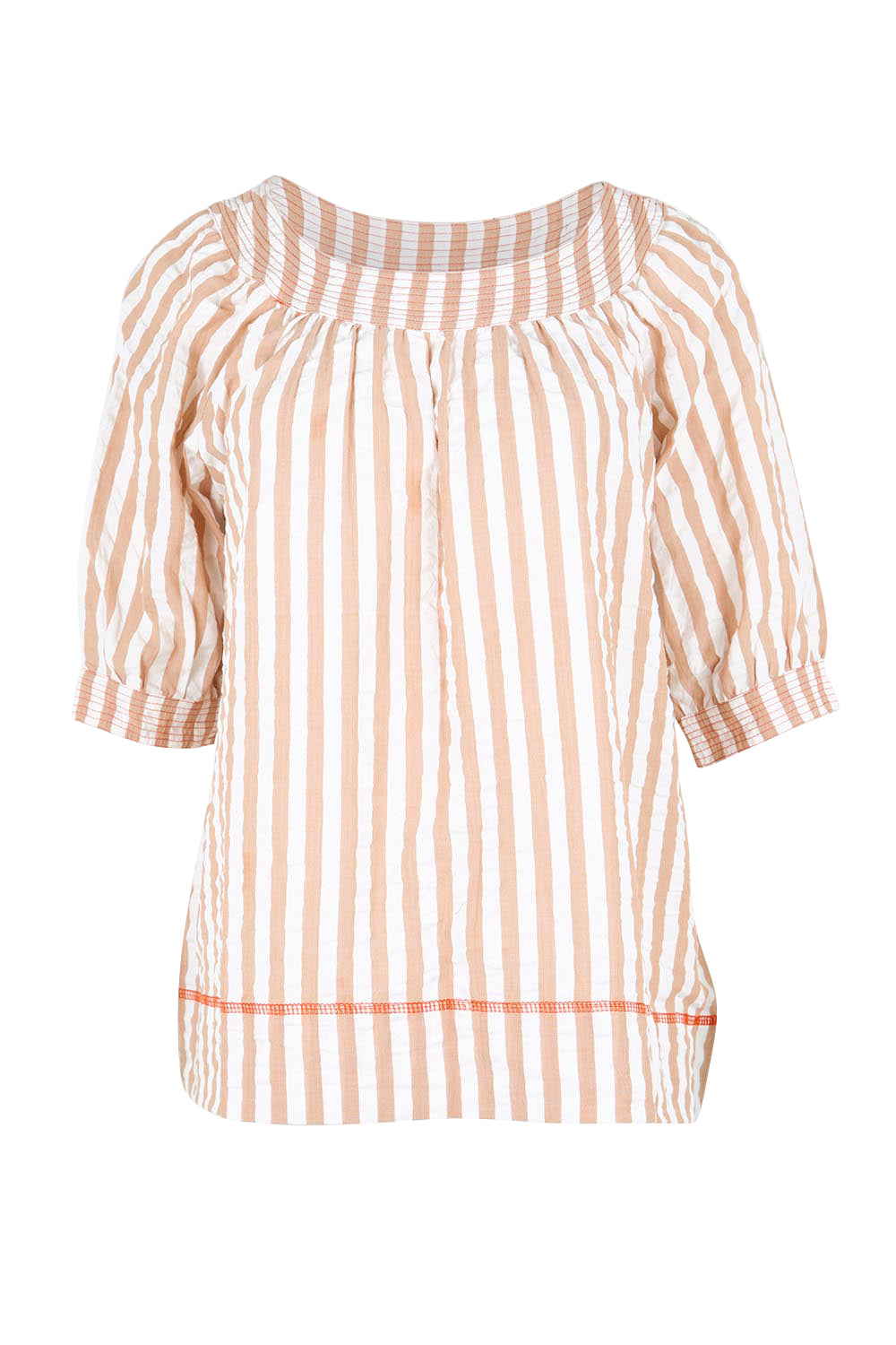 Product shot of the Bliss Top – Sandy in colour Sandy, from the front