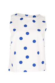Product shot of the Rose Top – Polkadot in colour Polkadot, from the front
