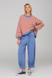 Guru Cotton Blend Track Pant - Blue